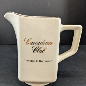 Canadian Club The Best in The House White Advertising Pub Jug Water Jug